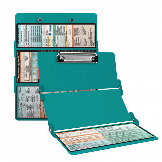 WhiteCoat Clipboard® Trifold - Teal Physical Therapy Edition